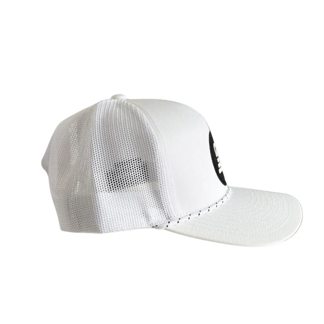 Snapback Golf Trucker Hat w/ Rope (White)